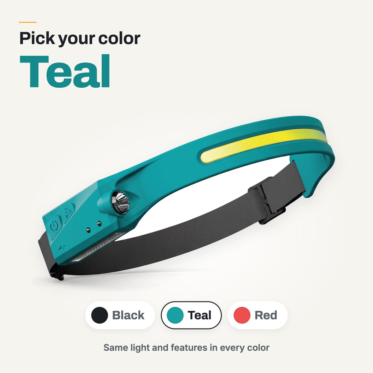 HaloBeam headlamp in teal